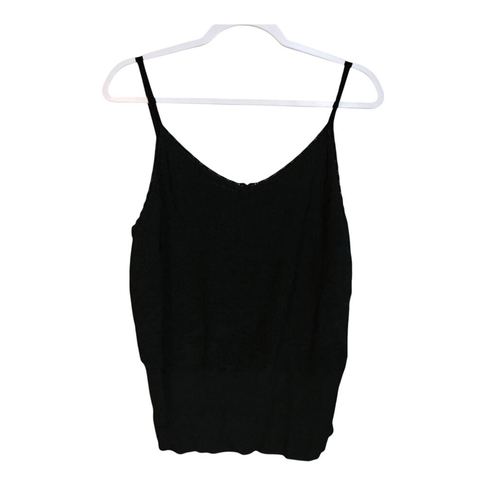 Jones Ny Vintage Elegant Black Knit Sweater Tank Top Size 1X